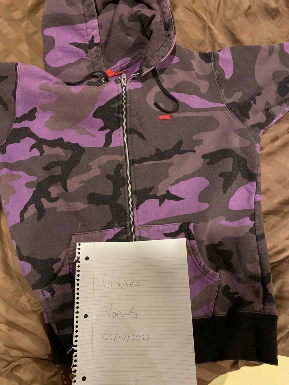 Supreme Supreme purple camo zip up hoodie - image 6