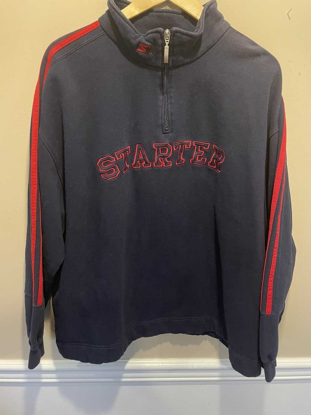 Starter Starter mens spellout pullover jacket blu… - image 1