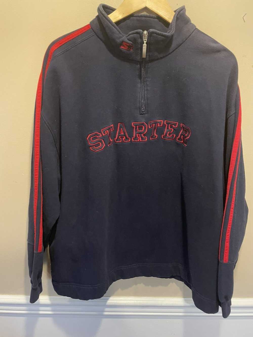 Starter Starter mens spellout pullover jacket blu… - image 2