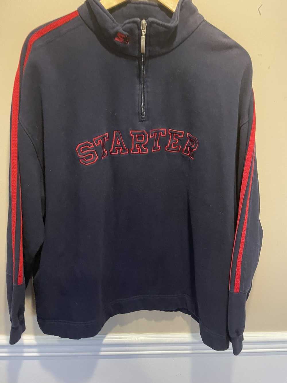 Starter Starter mens spellout pullover jacket blu… - image 3