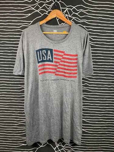 Old Navy × Vintage Vtg Old Navy American Flag Tee