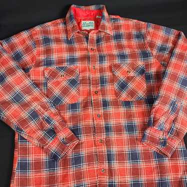 Vintage Vintage 90s Outdoor Exchange Red Plaid Qu… - image 1