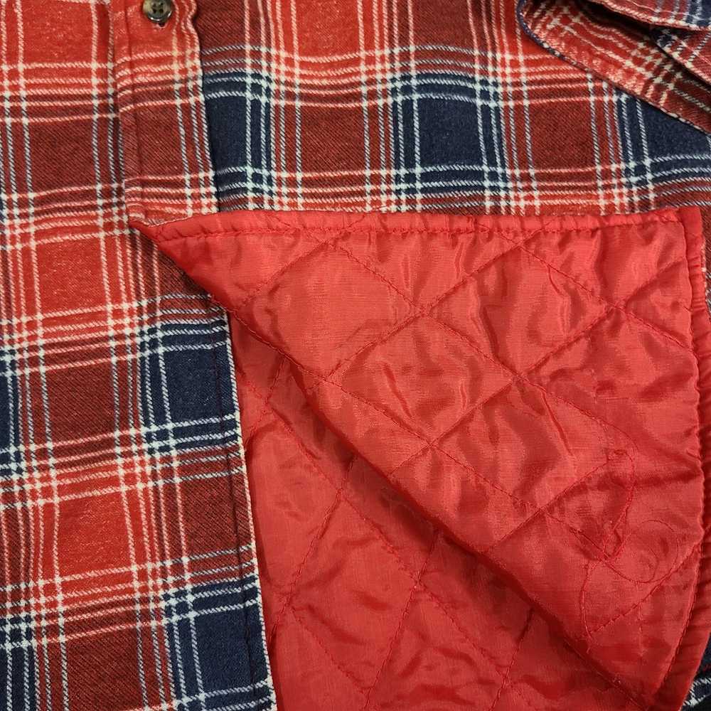 Vintage Vintage 90s Outdoor Exchange Red Plaid Qu… - image 4