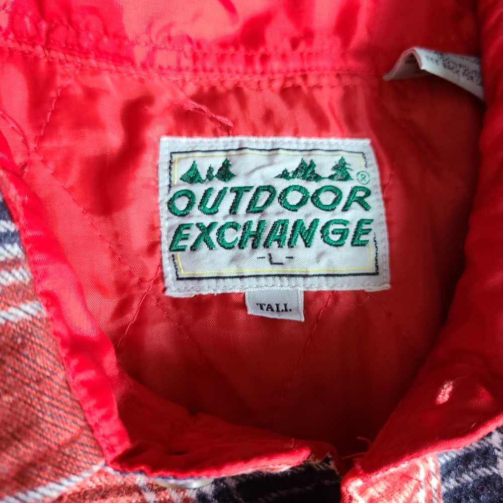 Vintage Vintage 90s Outdoor Exchange Red Plaid Qu… - image 5