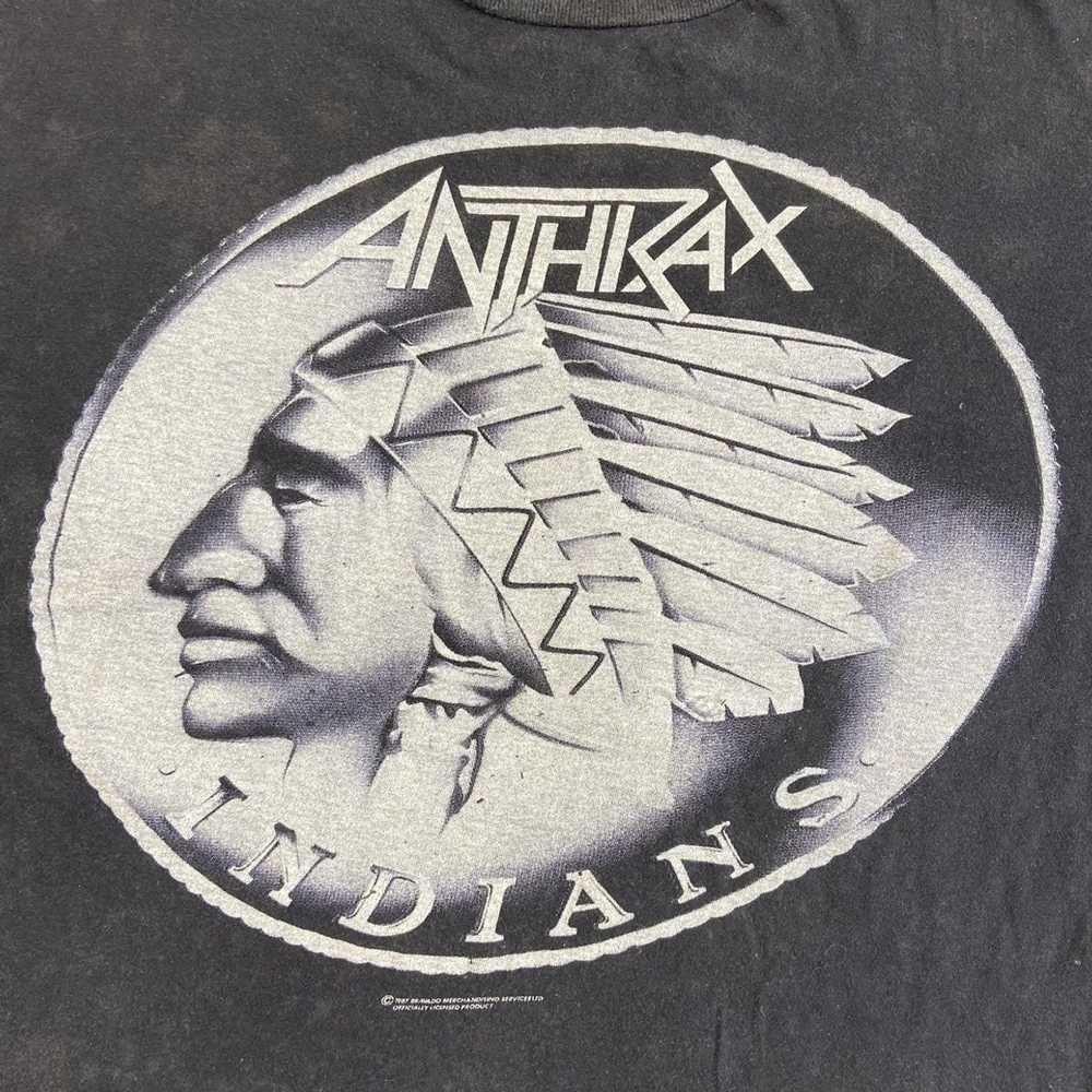 Band Tees × Rock Tees × Vintage OG 1987 ANTHRAX I… - image 3