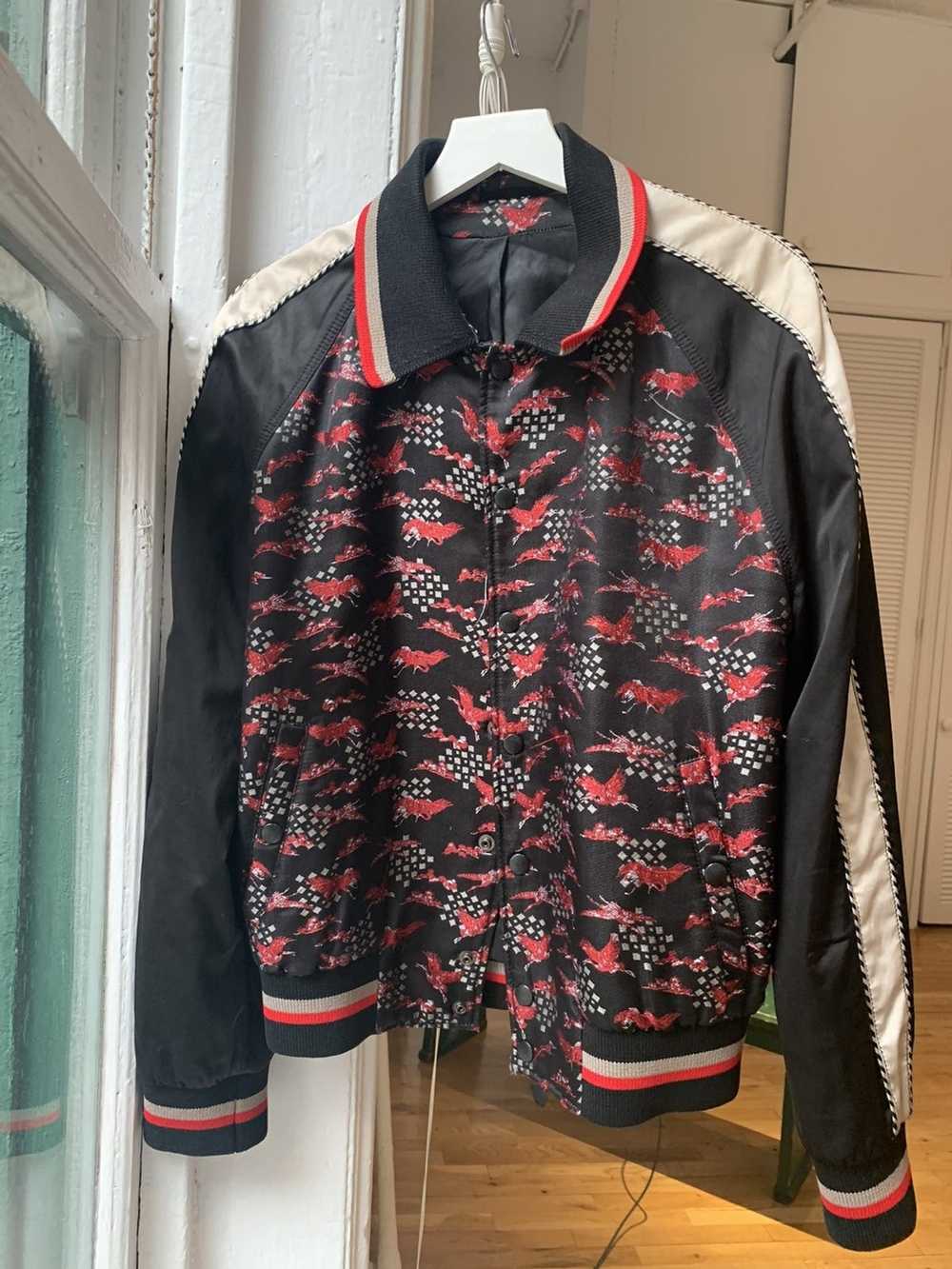 Lanvin Lanvin Silk Hand Stitched Bomber Jacket - image 1