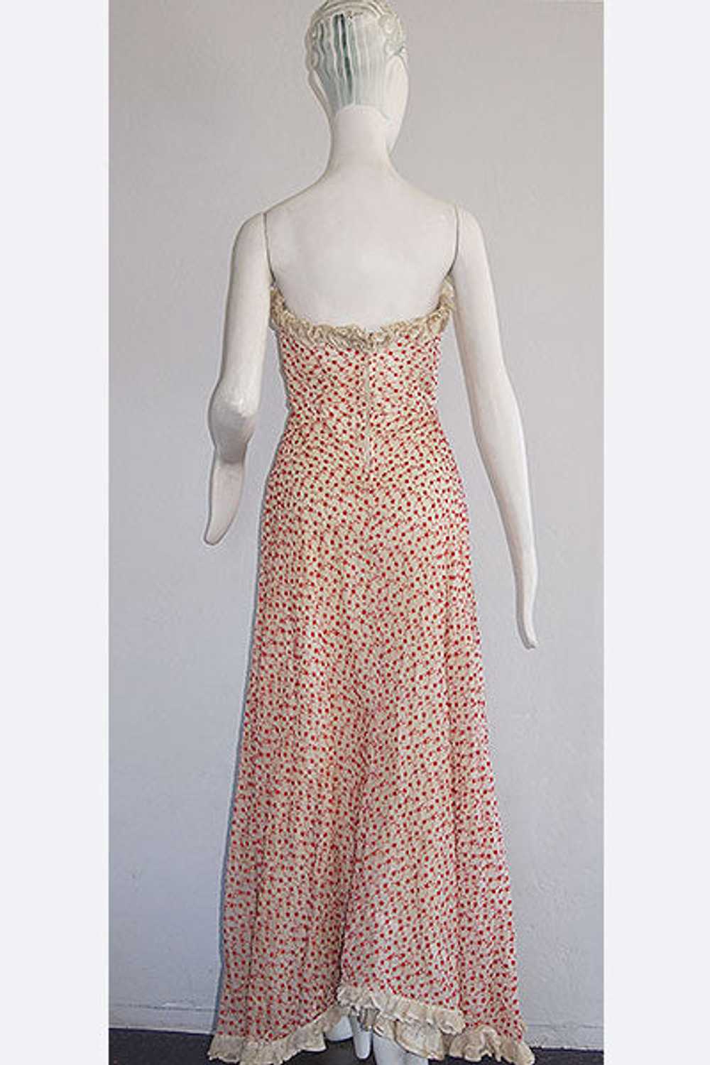 1940s Embroidered Party Dress - image 2