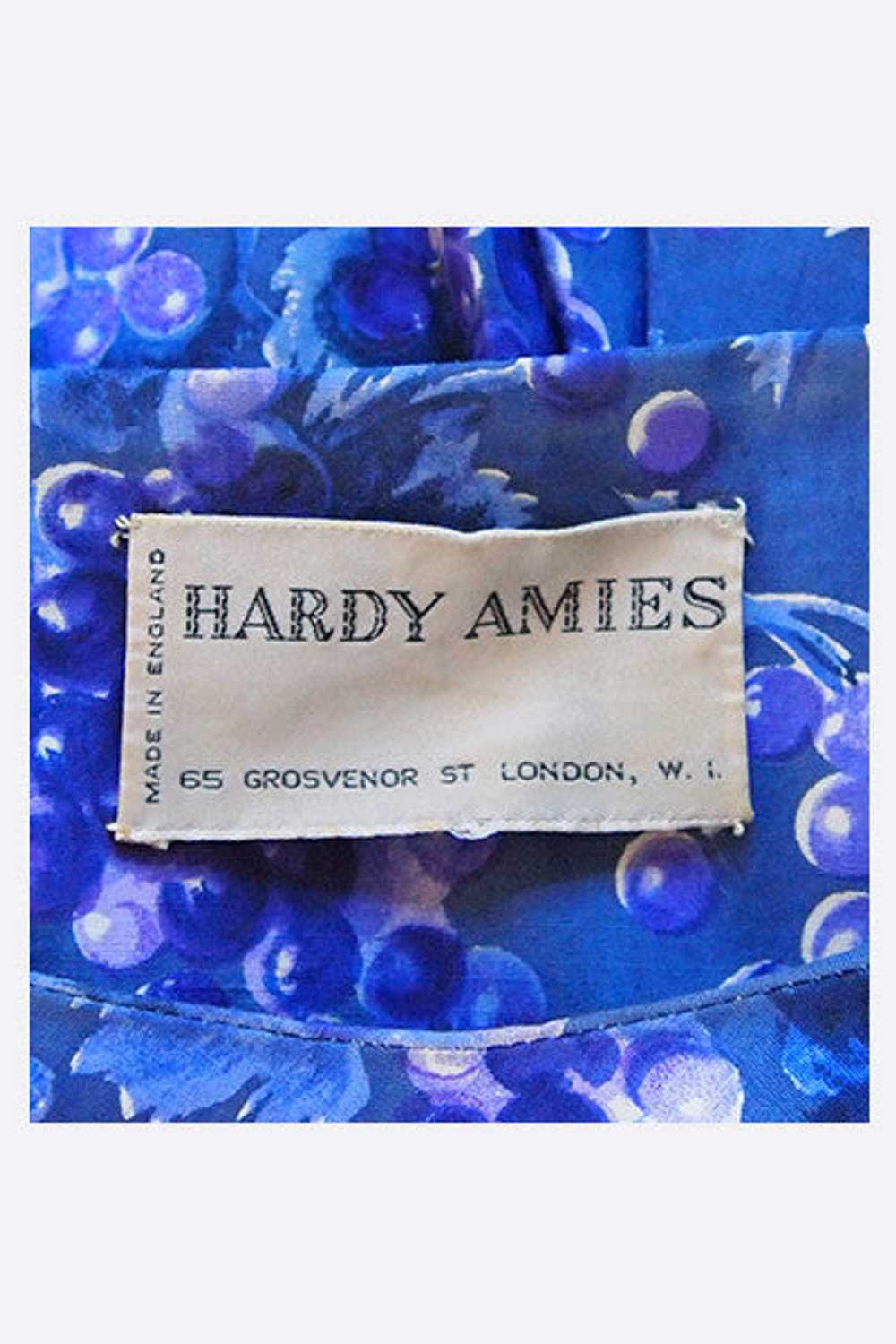 1950s Hardy Amies Grape Print Dress - image 6