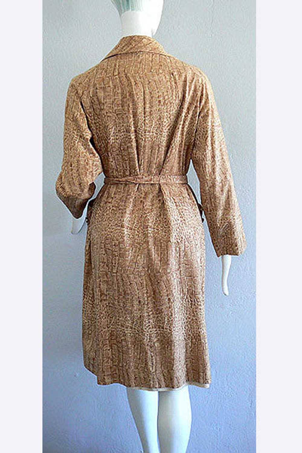 1960 Lawrence of London Reptile Print Coat - image 2