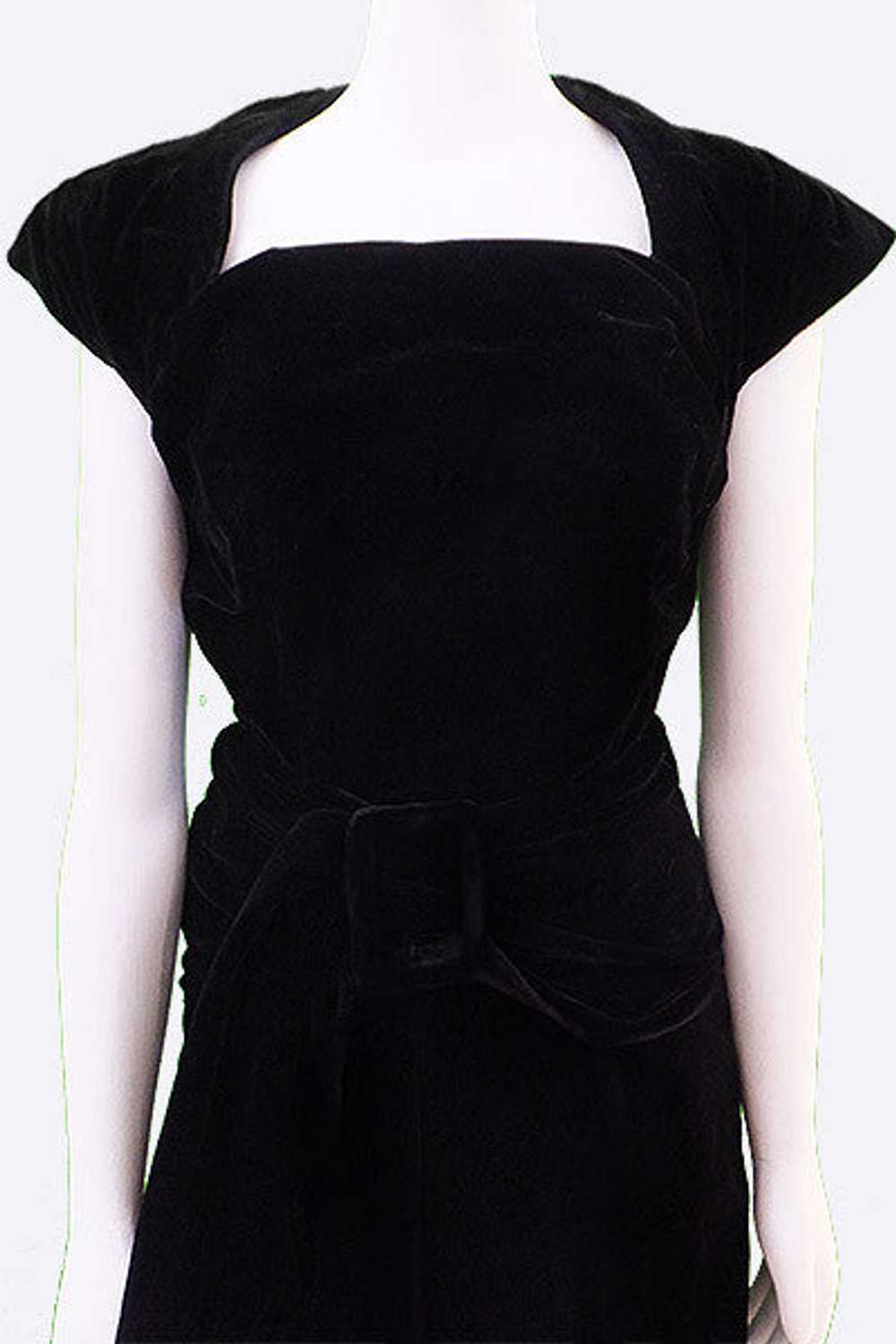 1950s Rosser Barcelona Velvet Dress - image 3
