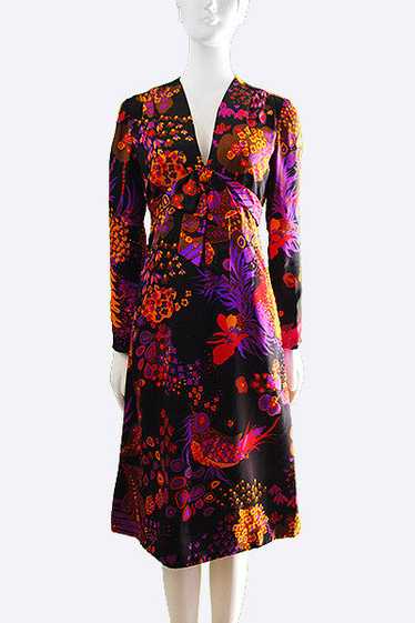 1960s Adele Simpson Silk Dress