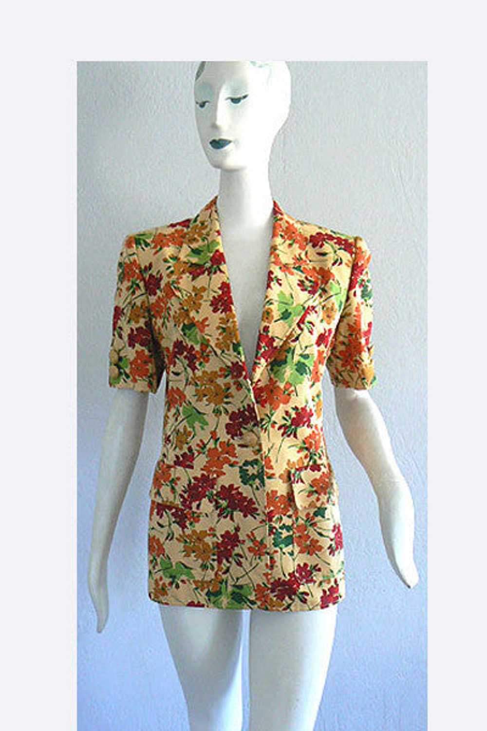 1980s Valentino Floral Jacket - image 1