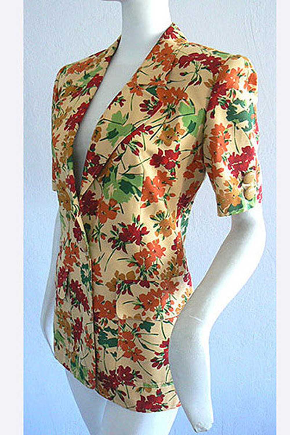 1980s Valentino Floral Jacket - image 3