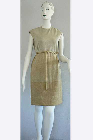 1960s Italian Knit Wool Sparkle Dress