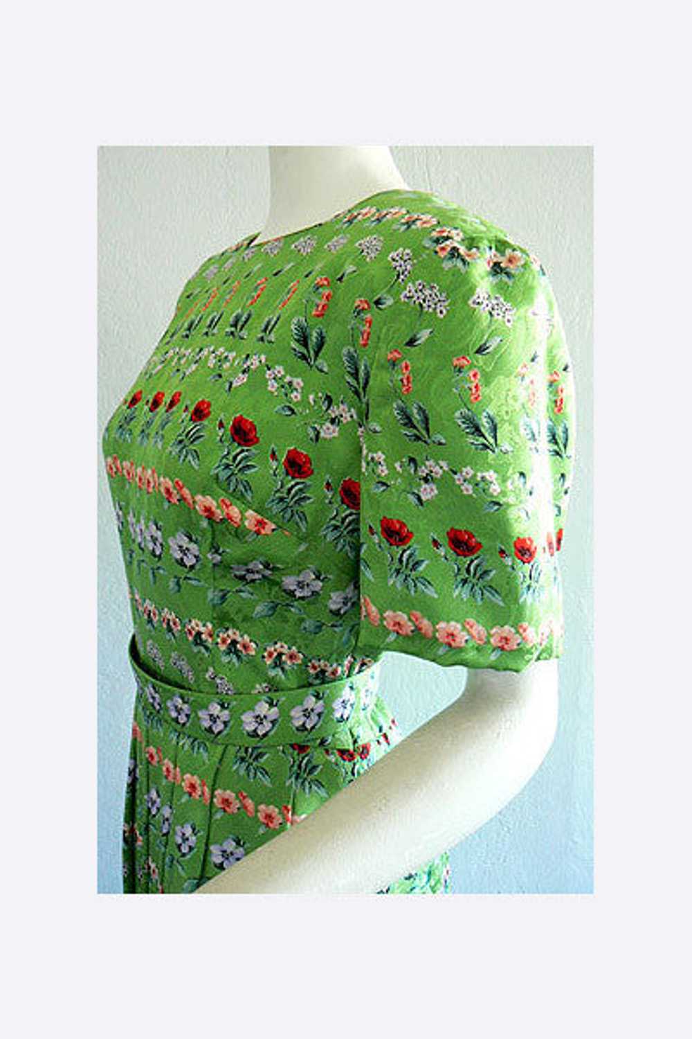 1980s Atelier Versace Floral Print Dress - image 5