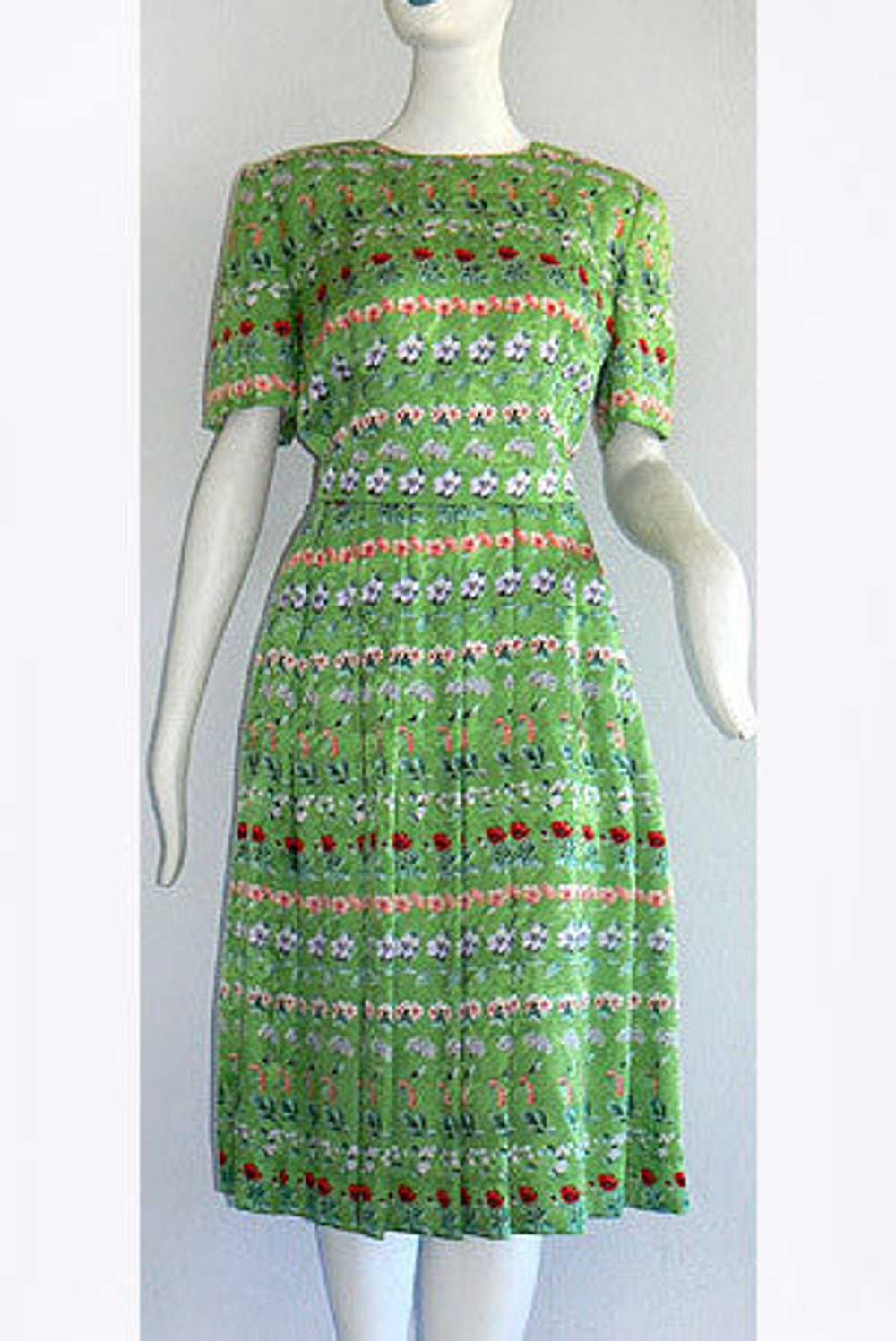1980s Atelier Versace Floral Print Dress - image 8