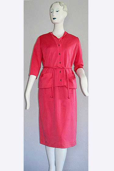 1960s Schiaparelli Shocking Pink Dress & Jacket En