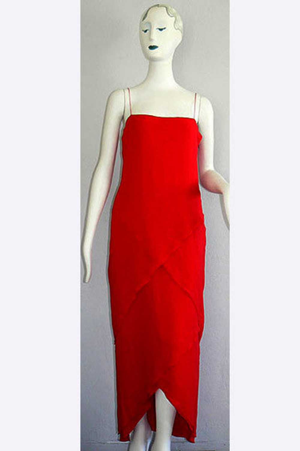 1970s Bill Blass Red Gown - image 1