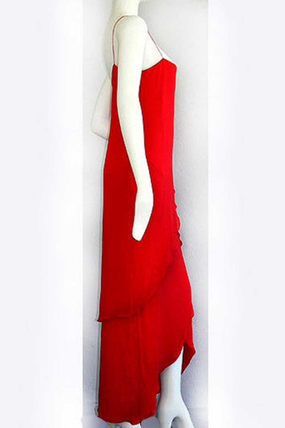 1970s Bill Blass Red Gown - image 3