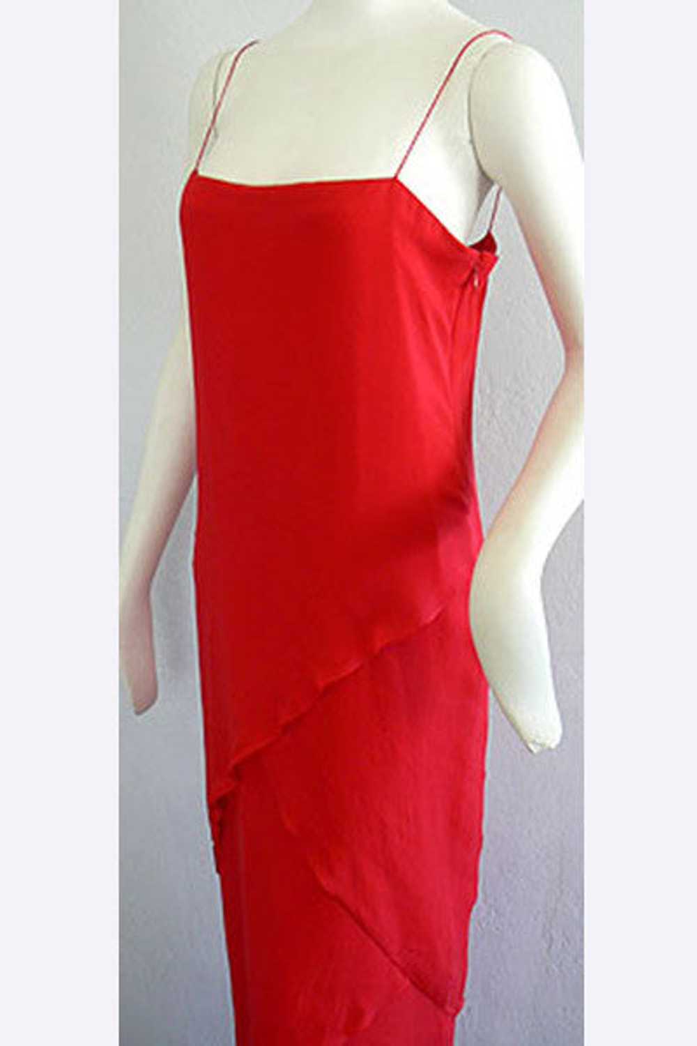 1970s Bill Blass Red Gown - image 4