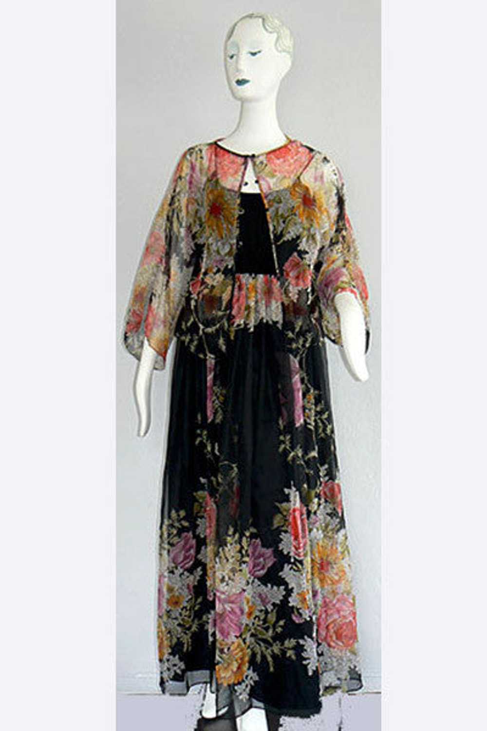 1970s Donald Brooks Boho Chiffon Ensemble - image 1