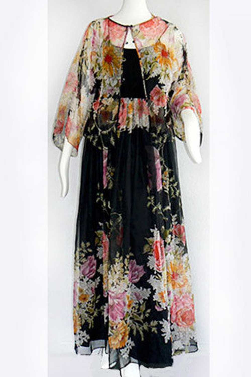 1970s Donald Brooks Boho Chiffon Ensemble - image 5