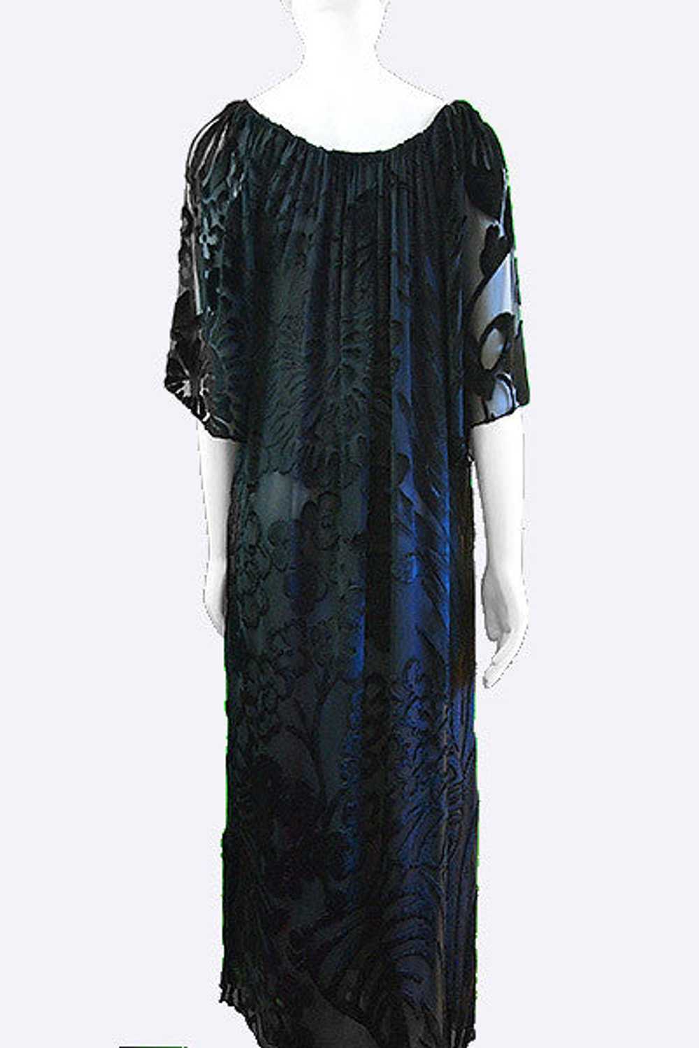 1970s Julio Espada Burnout Devore Velvet Dress - image 2