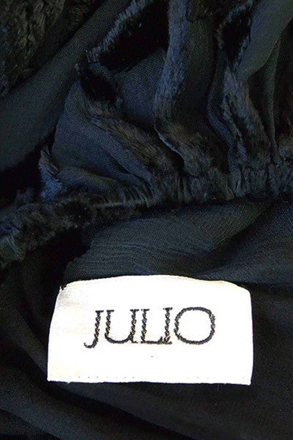 1970s Julio Espada Burnout Devore Velvet Dress - image 5