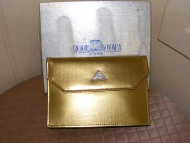 30s Purse Gold Leather Evening Bag in Box - image 1