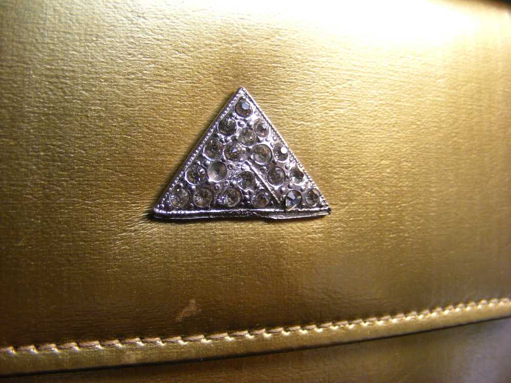 30s Purse Gold Leather Evening Bag in Box - image 4