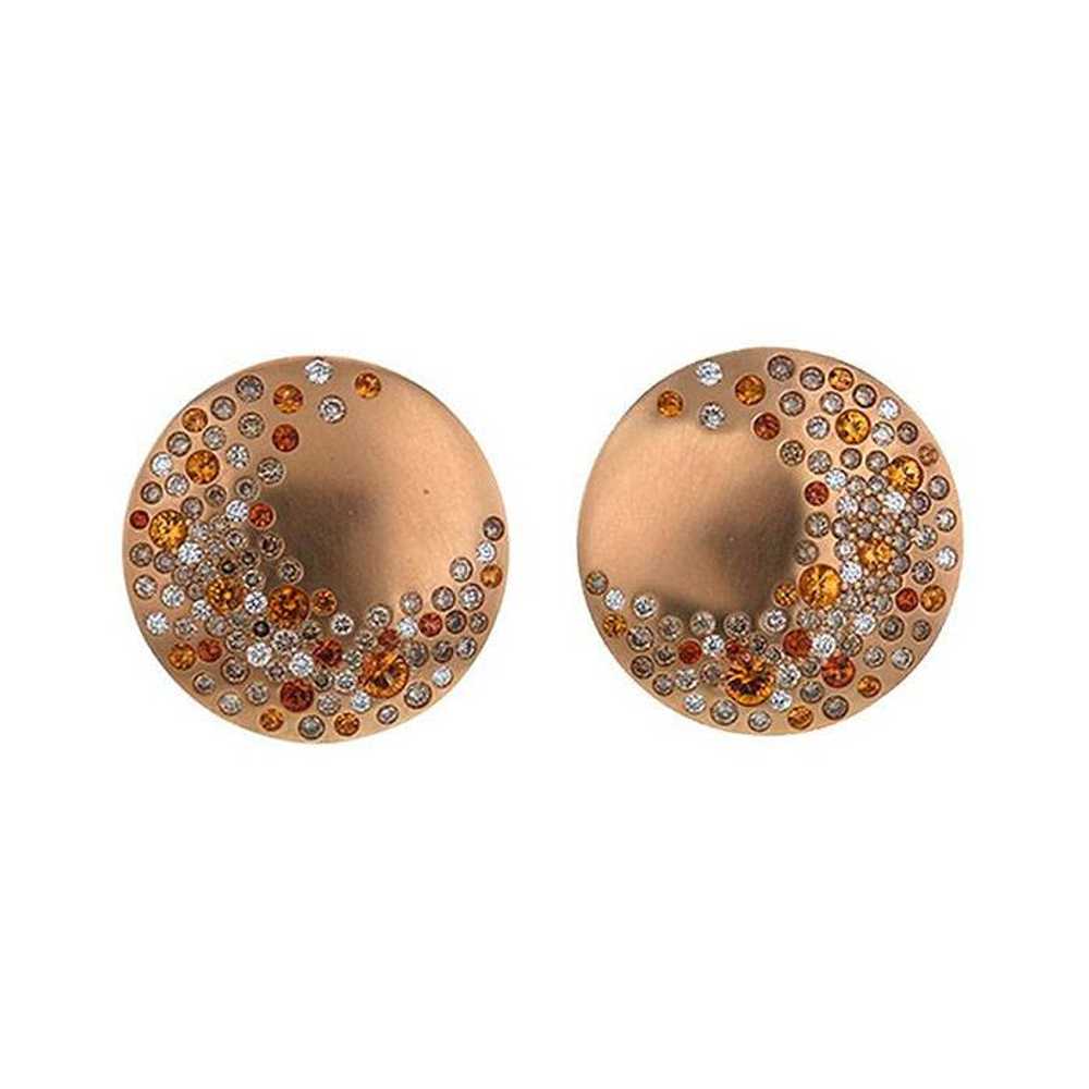 Vintage earrings for non pierced ears in pink gol… - image 1