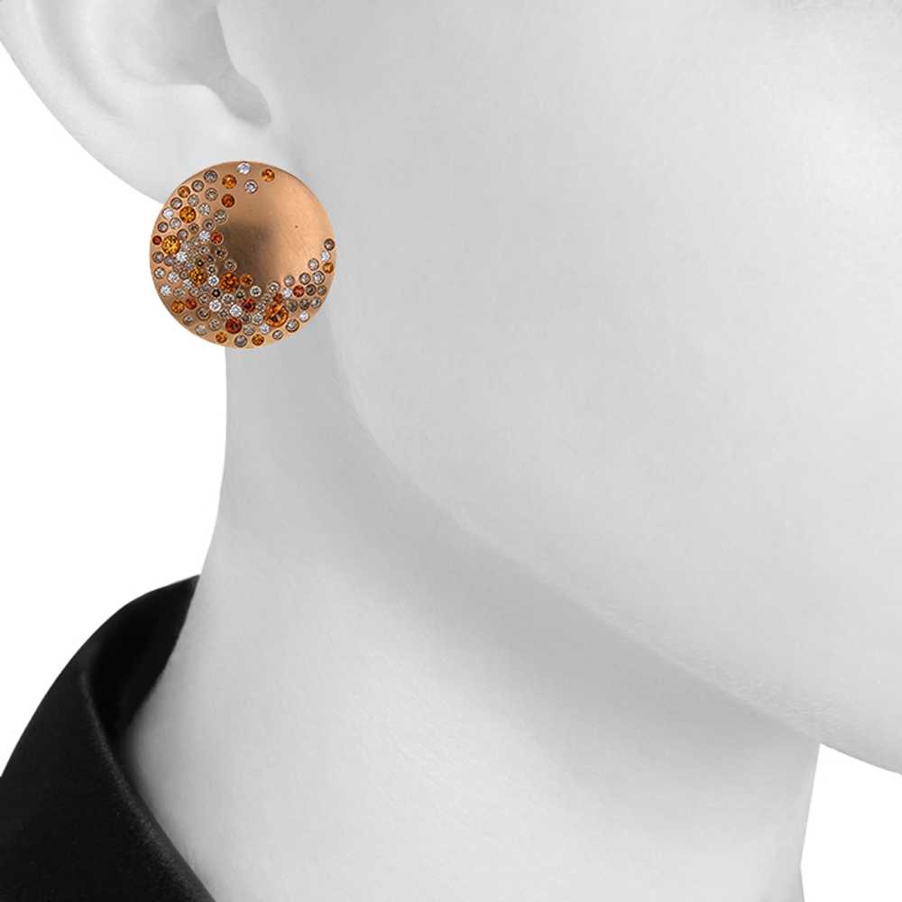 Vintage earrings for non pierced ears in pink gol… - image 2