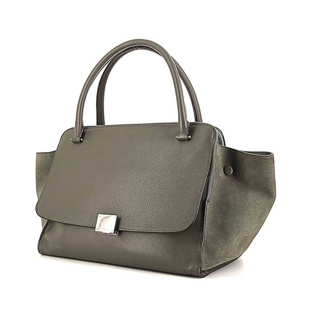 Celine Trapeze large model handbag in grey graine… - image 1