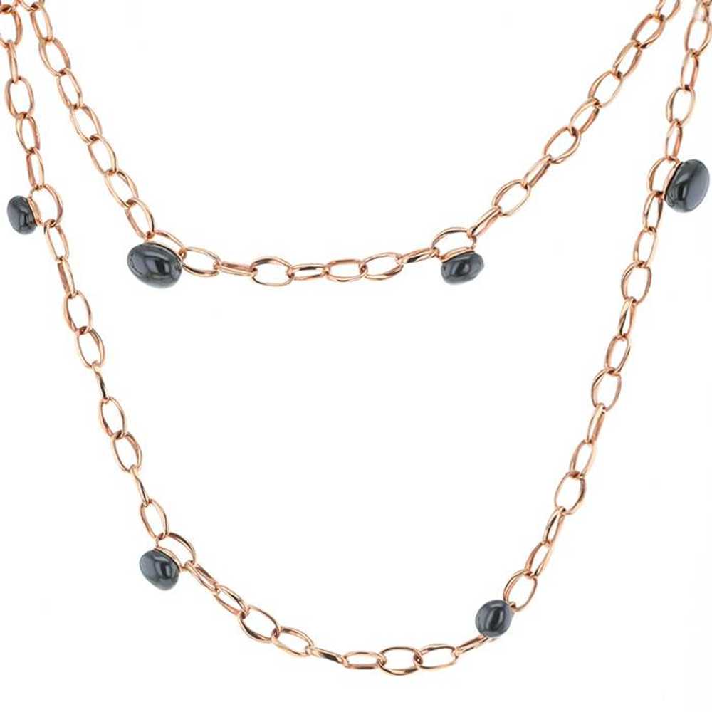 Pomellato Capri long necklace in pink gold, ceram… - image 1