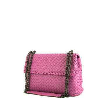 Bottega Veneta Light Pink Beige Leather Woven Purse with Crossbody Str –  AvaMaria