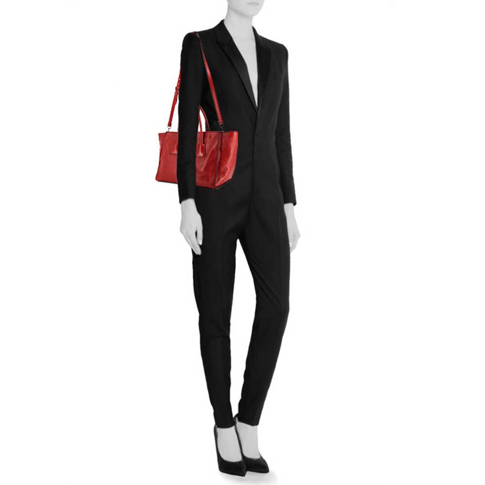 Prada Twin Zip shoulder bag in red leather Collec… - image 2