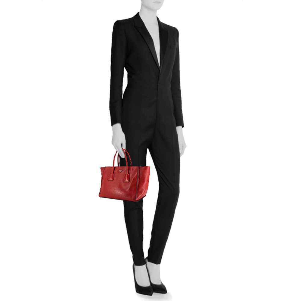 Prada Twin Zip shoulder bag in red leather Collec… - image 3