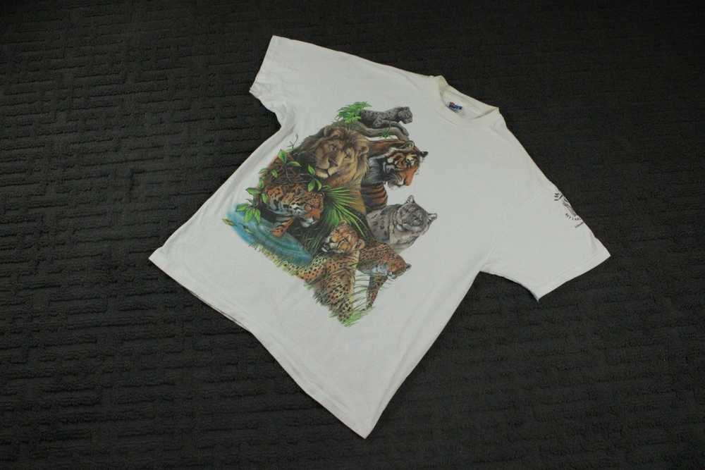 Animal Tee × Vintage Vintage Lions And Tigers Gra… - image 1