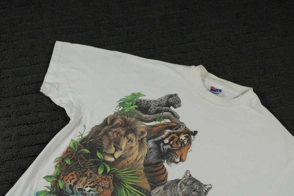 Animal Tee × Vintage Vintage Lions And Tigers Gra… - image 4