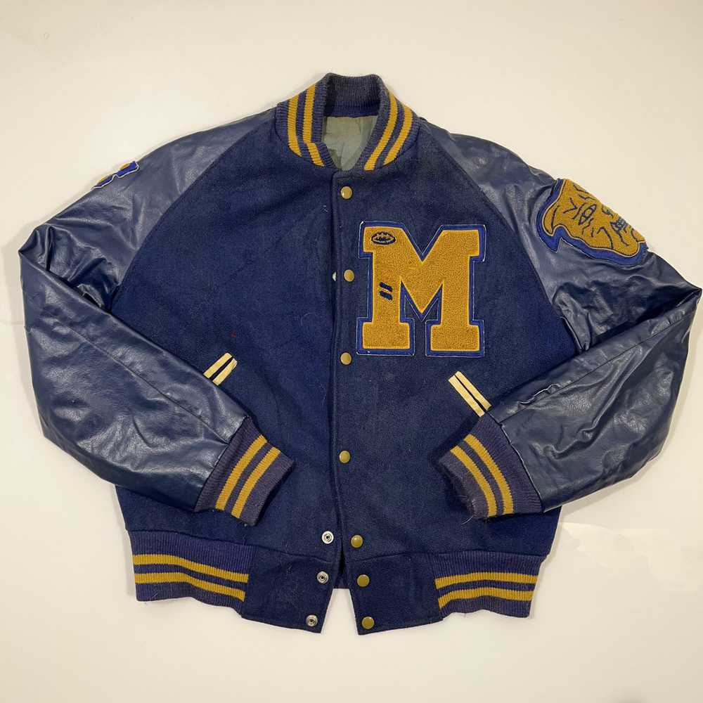 Rare × Varsity Jacket × Vintage Vintage 70's "M" … - image 1