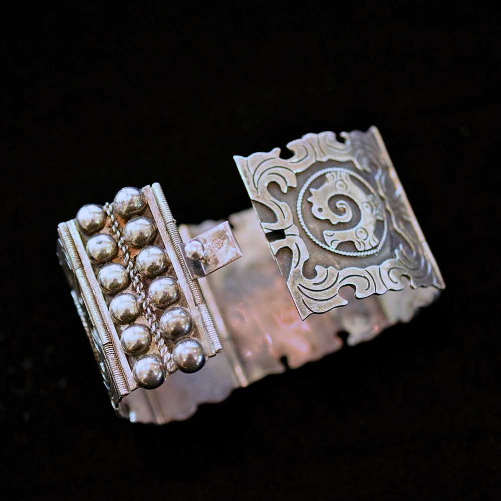 Vintage 925 Sterling Silver Ethnic Mexican Silver… - image 6