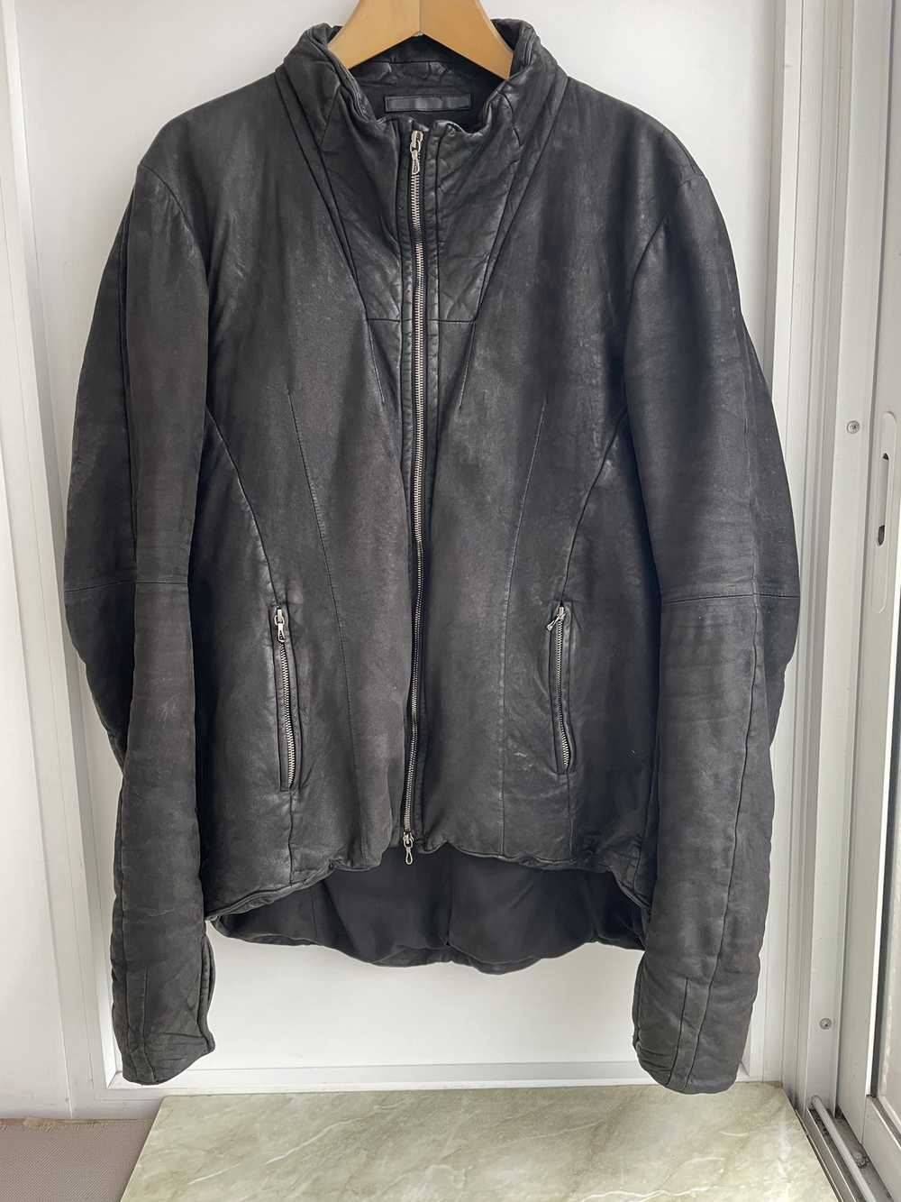 00s archive julius ハの字　leather jacket