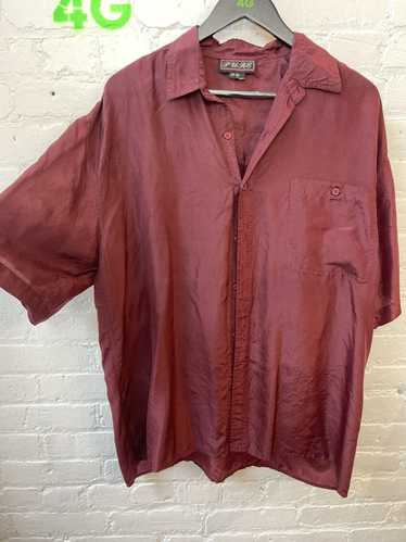 Vintage Vintage 100% SILK OxBlood Dark Red Shirt R