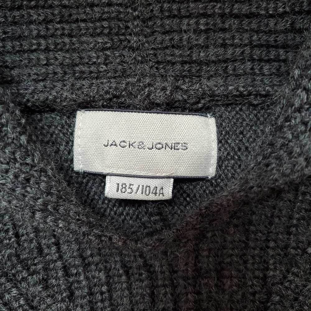 Jack & Jones Jack & Jones gray knit shawl neck sw… - image 3