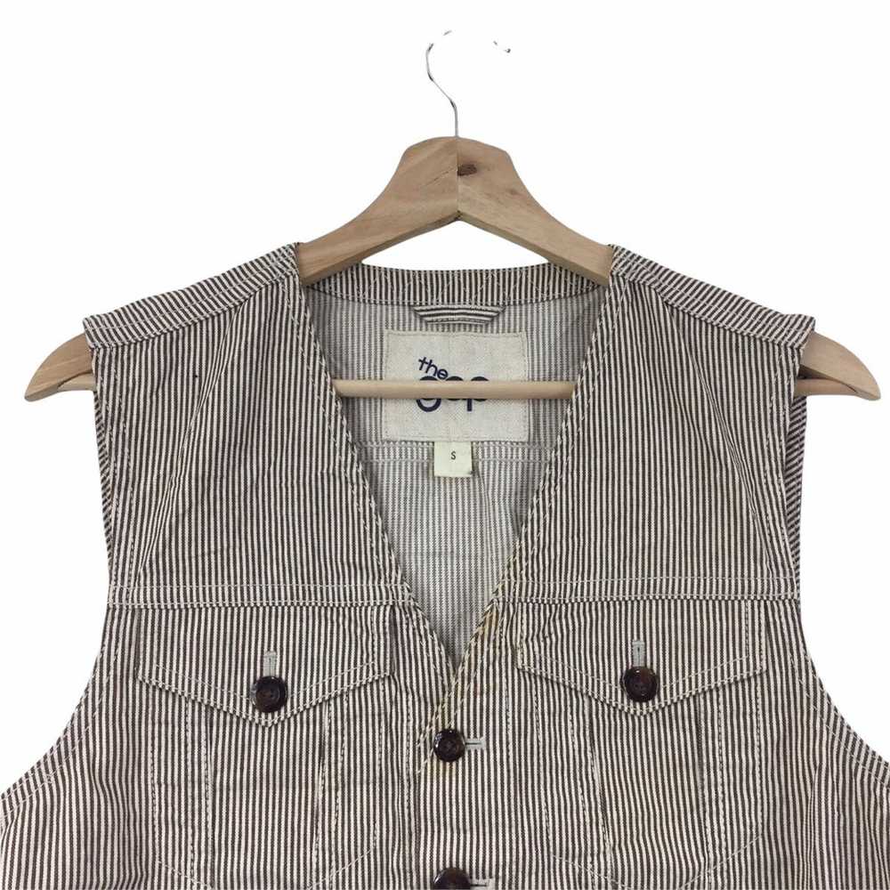 Gap Vintage GAP Hickory Stripe Vest Tactical Swea… - image 3