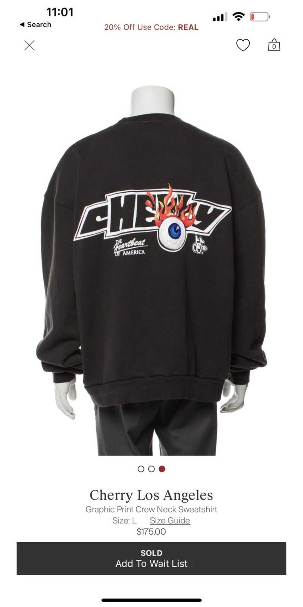 Buy Cherry LA City Of Champions Crewneck 'Lava Black' - 3759 100000106COCC  LAVA