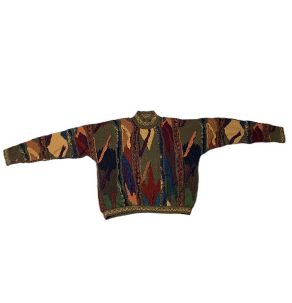 Coogi Vintage rare earth tone forest coogi sweate… - image 3