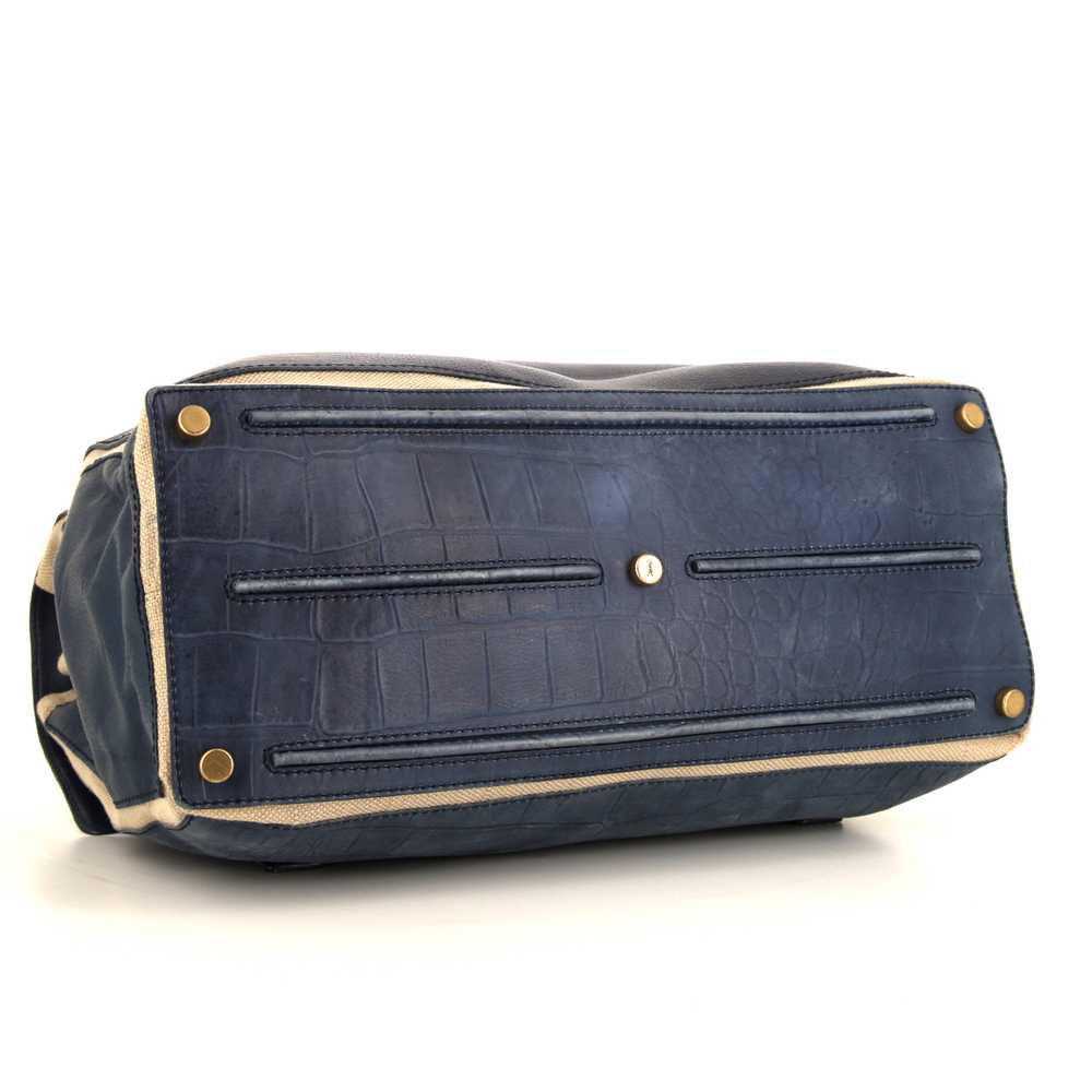 Yves Saint Laurent Muse Two handbag in blue leath… - image 5