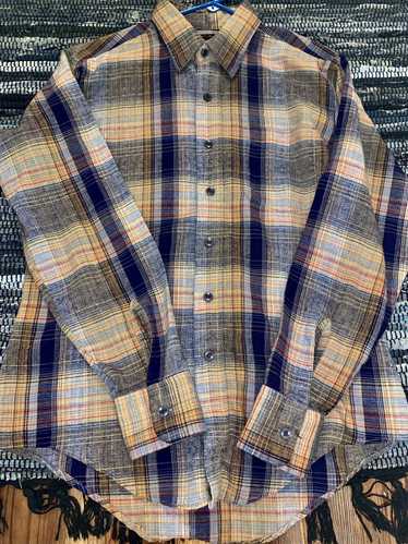 Vintage 1970 flannel sheer gauze thin soft - image 1