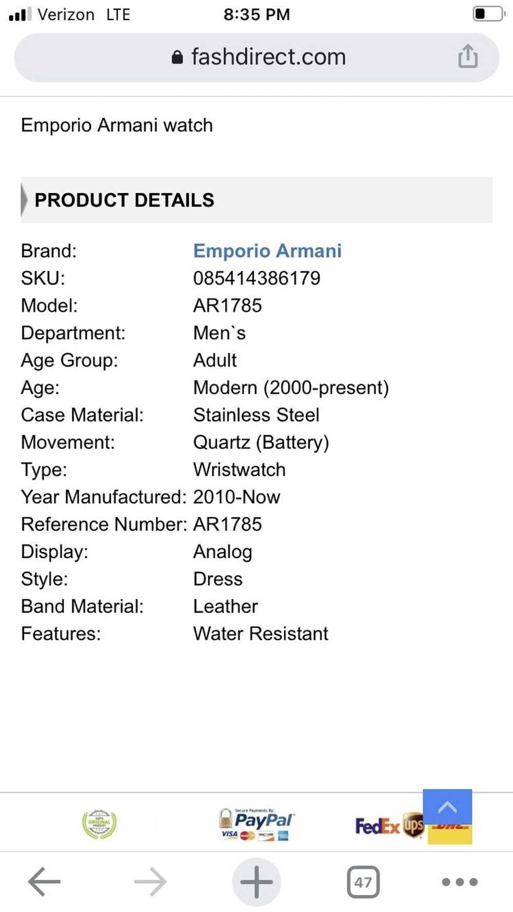 Emporio Armani Emporio Armani Chronograph AR1785 - image 2